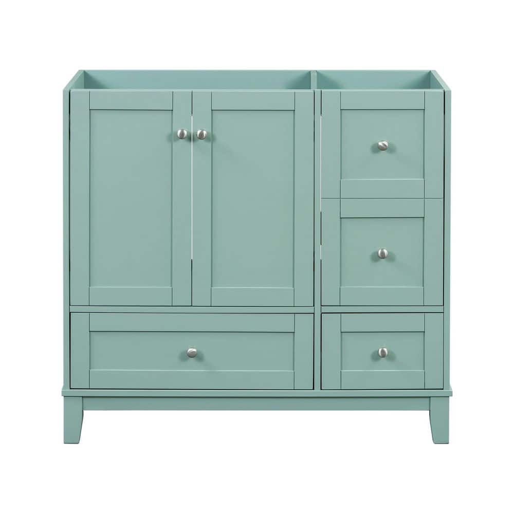 35.4 in. Bath Vanity Cabinet without Top in Green Unassembled price history on PriceWatchPro