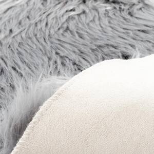 Faux Sheepskin Fur Non-Slip Stair Treads 9 inch x 27 inch 7-Pack Grey