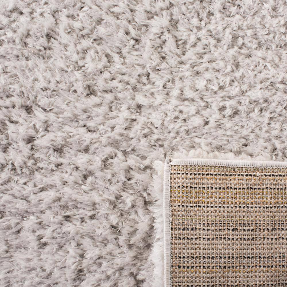 Elegant Silver Shag 4' x 6' Hand-Knotted Wool Area Rug