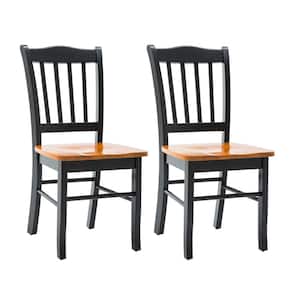Black and Oak Shaker Dining Chair (Set of 2)