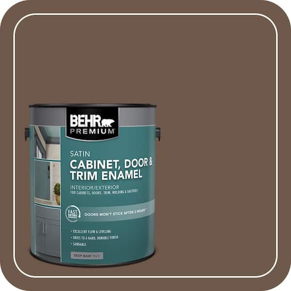 1 gal. #N230-7 Rustic Tobacco Satin Enamel Interior/Exterior Cabinet, Door & Trim Paint