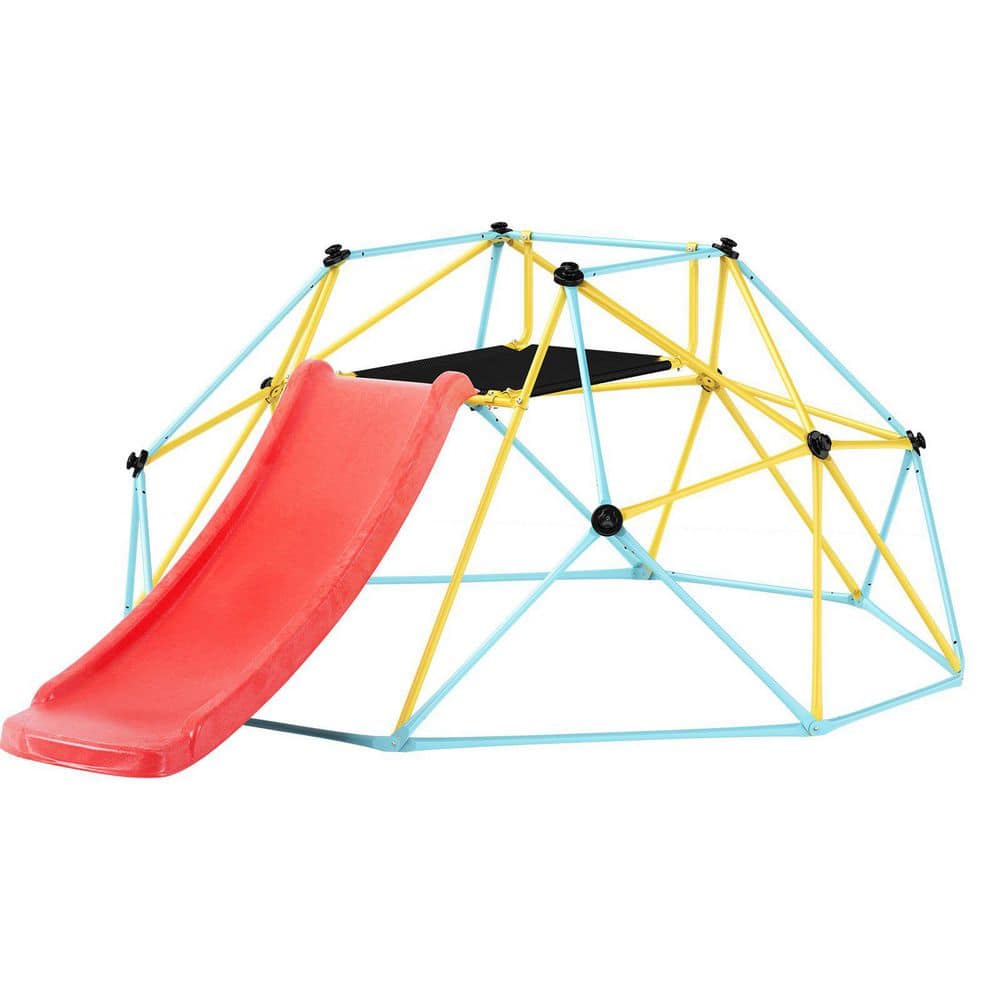 Multi-Colored Climbing Dome, 8 ft. Geometric Dome Climber with Slide, Jungle Gym Supports 600LBS with Climbing Grip price history on PriceWatchPro