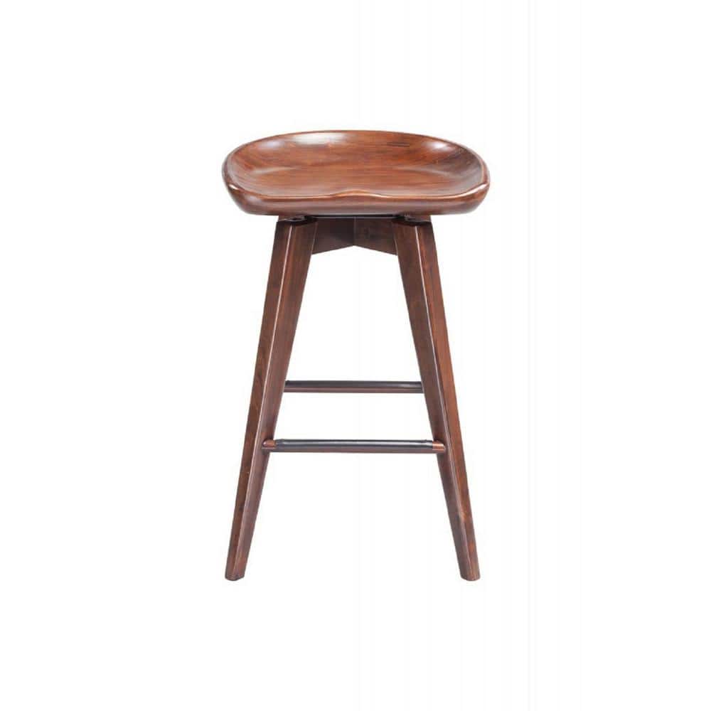 Bali 24" Cappuccino Swivel Backless Counter Stool