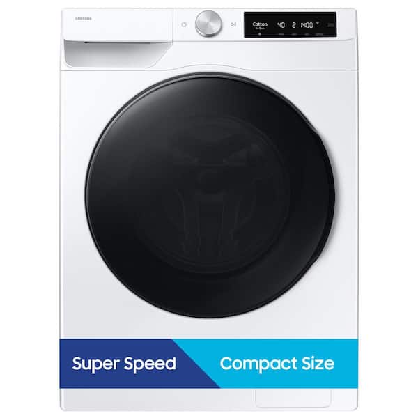 2.5 cu. ft. 24 in. Stackable Compact Front Load Washer in White with Super Speed Wash & Steam