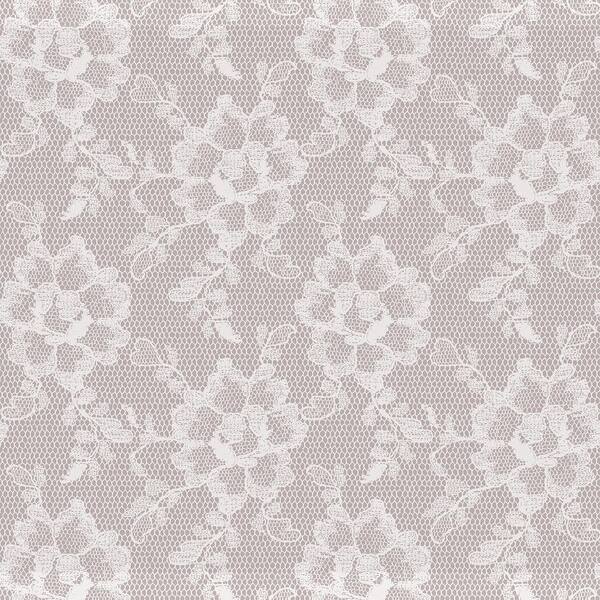 Tempaper White Chocolate Lace Wallpaper