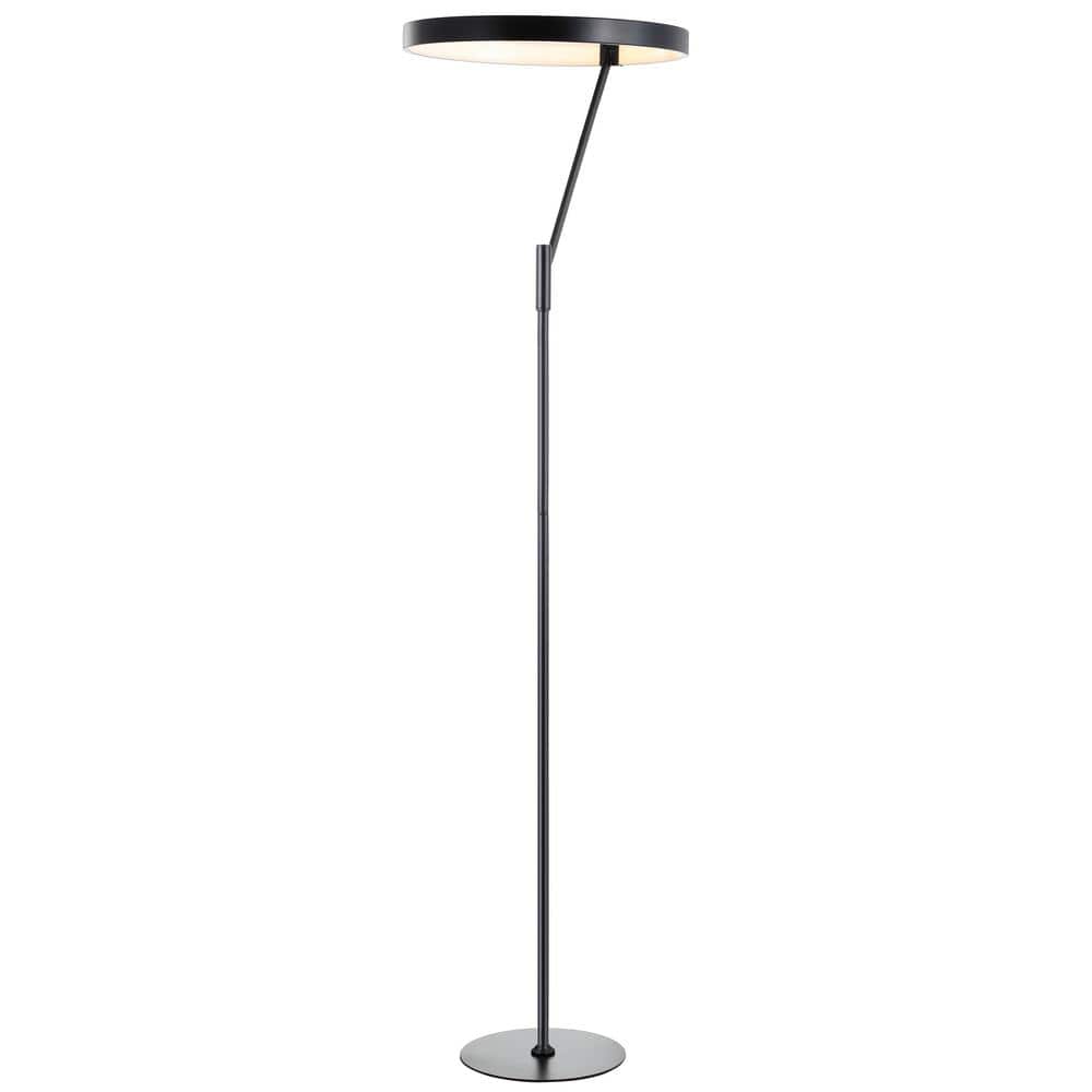 Black Arc Touch LED Metal Floor Lamp