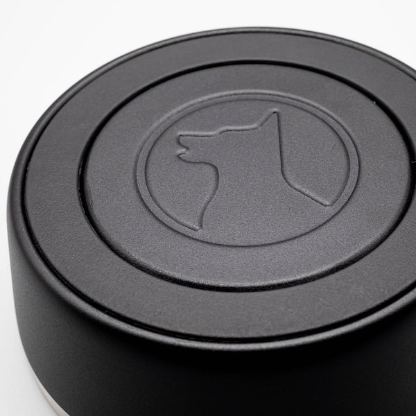 INDULGE 40 oz. 5 Cup Double Wall Stainless Steel Dog Bowl To Non Slip To Lifetime Warranty in Black
