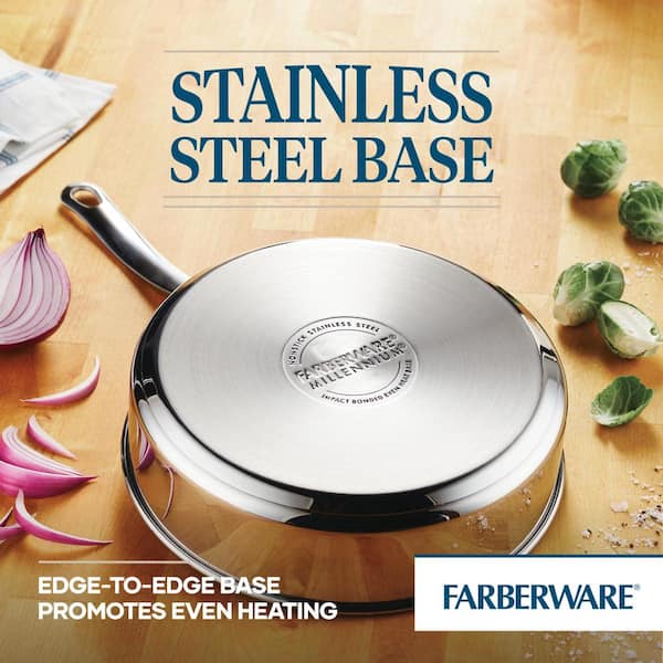 12 Piece Farberware Cookware Set - Aluminum Clad Stainless Steel - Made in  USA