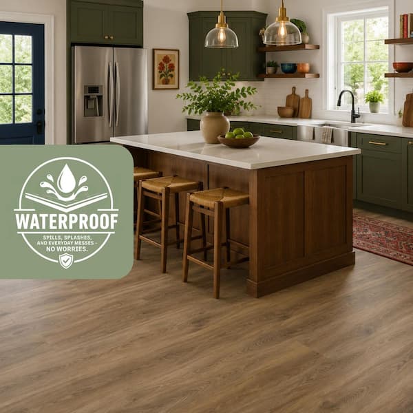 Carmel 20 Mil x 7.25 in. W x 48.19 in. L Glue-Down Waterproof Luxury Vinyl Plank Flooring (41.08 sq. ft./Case)
