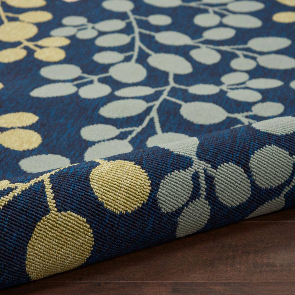 Caribbean Bliss Square Hand-Knotted Rug in Lush Blue, 63"