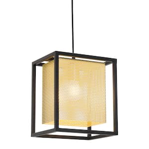Yves 131.5 in. H Gold Shaded Pendant Ceiling Lamp