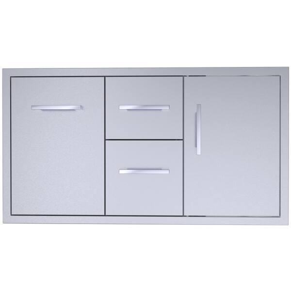 Sunstone Signature Series 42 in. Stainless Steel 2 Drawer Access Drawer Unit