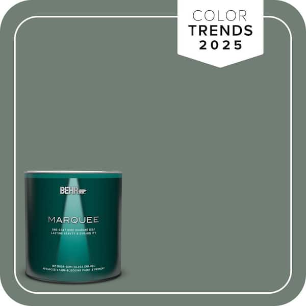 BEHR MARQUEE 1 qt. #N420-5 Boreal One-Coat Hide Semi-Gloss Enamel Interior Paint & Primer
