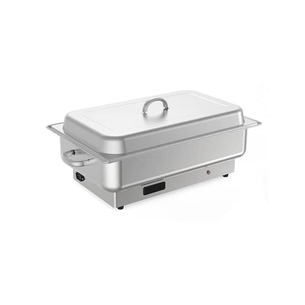 9 qt. (1 x 1/1-Pan) Electric Chafing Dish w/ Temperature Control Stainless Steel Buffet Servers and Warmers for Catering