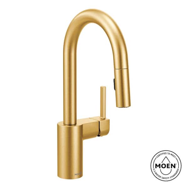 Align Single-Handle Bar Faucet Featuring Reflex and Power Clean in Brushed Gold