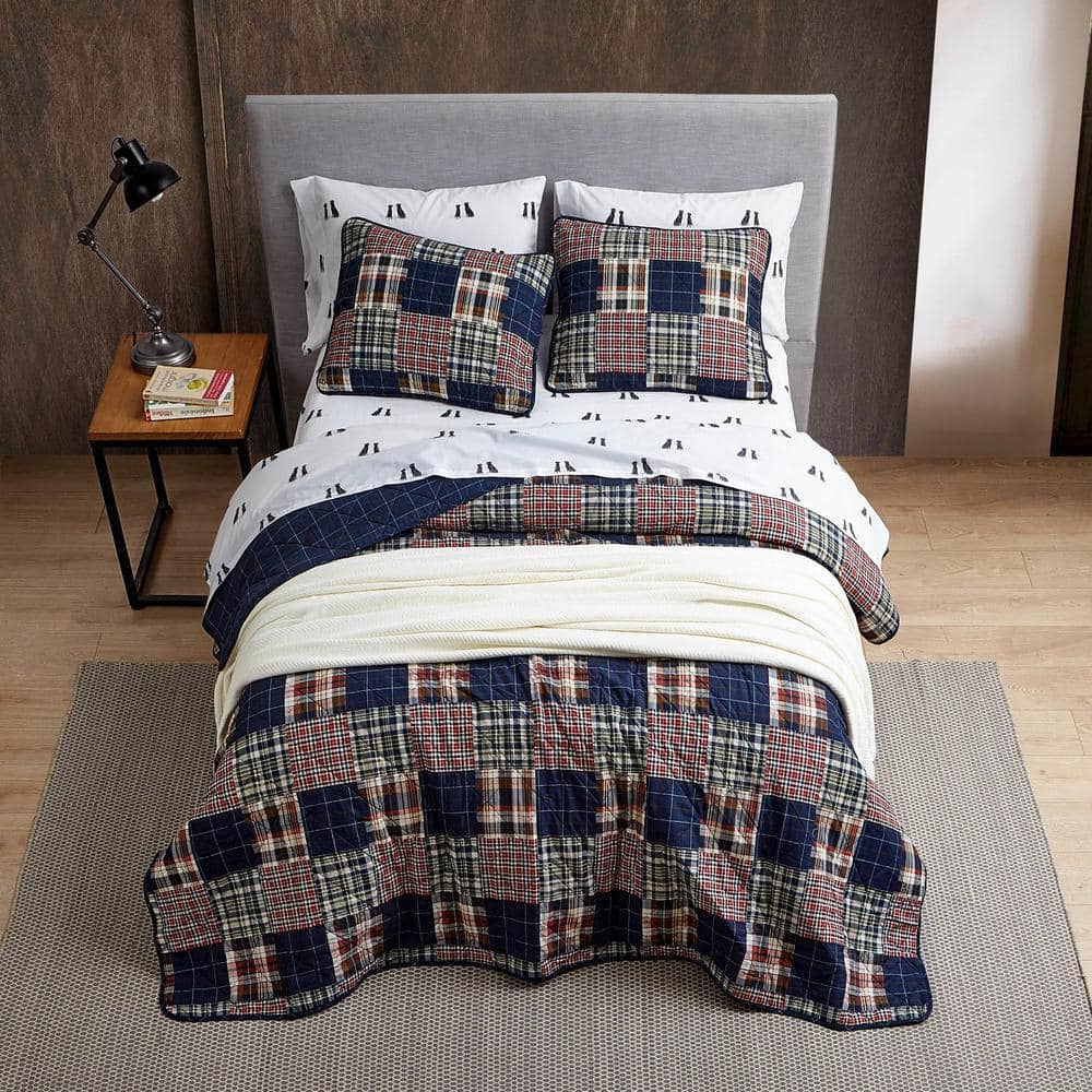 Ivory Twin Cotton Reversible Quilt Set
