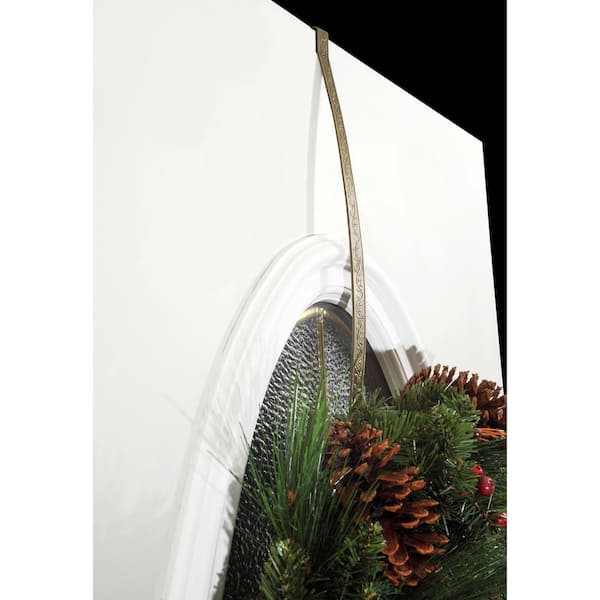 HighProfile Wreath Hanger Over the Door Hook Antique Brass