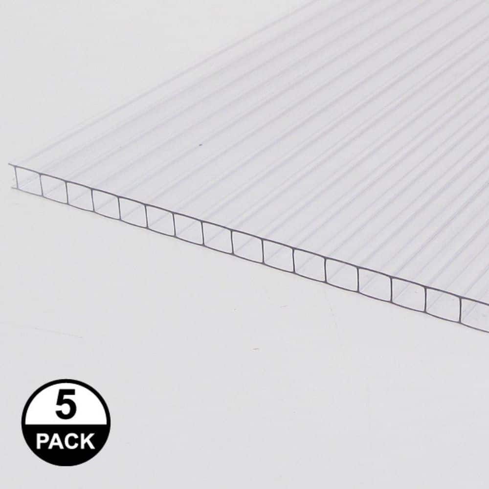 LEXAN Thermoclear 48 in. x 96 in. x 1/4 in. (6mm) Clear Multiwall Polycarbonate  Sheet PCTW4896-6MMCL - The Home Depot