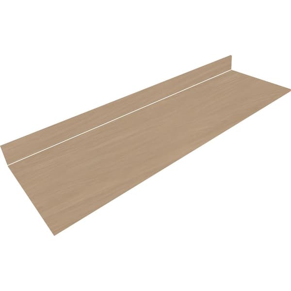 4 ft. L x 25 in. D Engineered Composite Countertop in Sunwashed Oak with Luster Finish