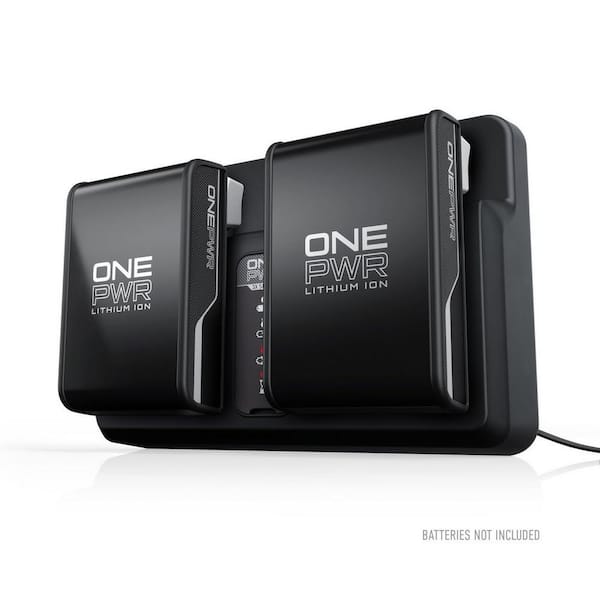 ONEPWR Dual Bay Battery Charger, Compatible with every ONEPWR lithium-ion battery, 2 Battery Charging Station, BH05200