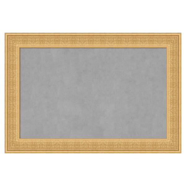 Amanti Art Trellis Gold 38 in. x 26 in. Framed Magnetic Board