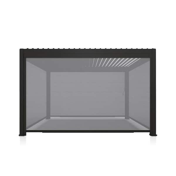 MIRADOR 111 Series 13 ft. Aluminum Pull Down Privacy Screen in Charcoal