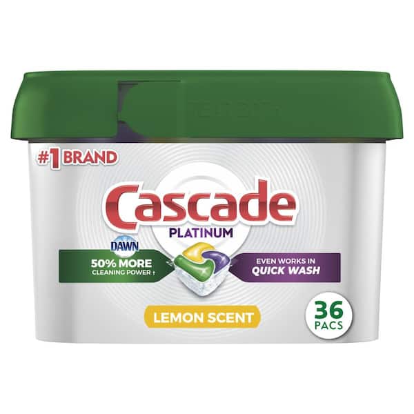 Cascade Platinum ActionPacs Lemon Scent Dishwasher Detergent with Dawn (36-Count)