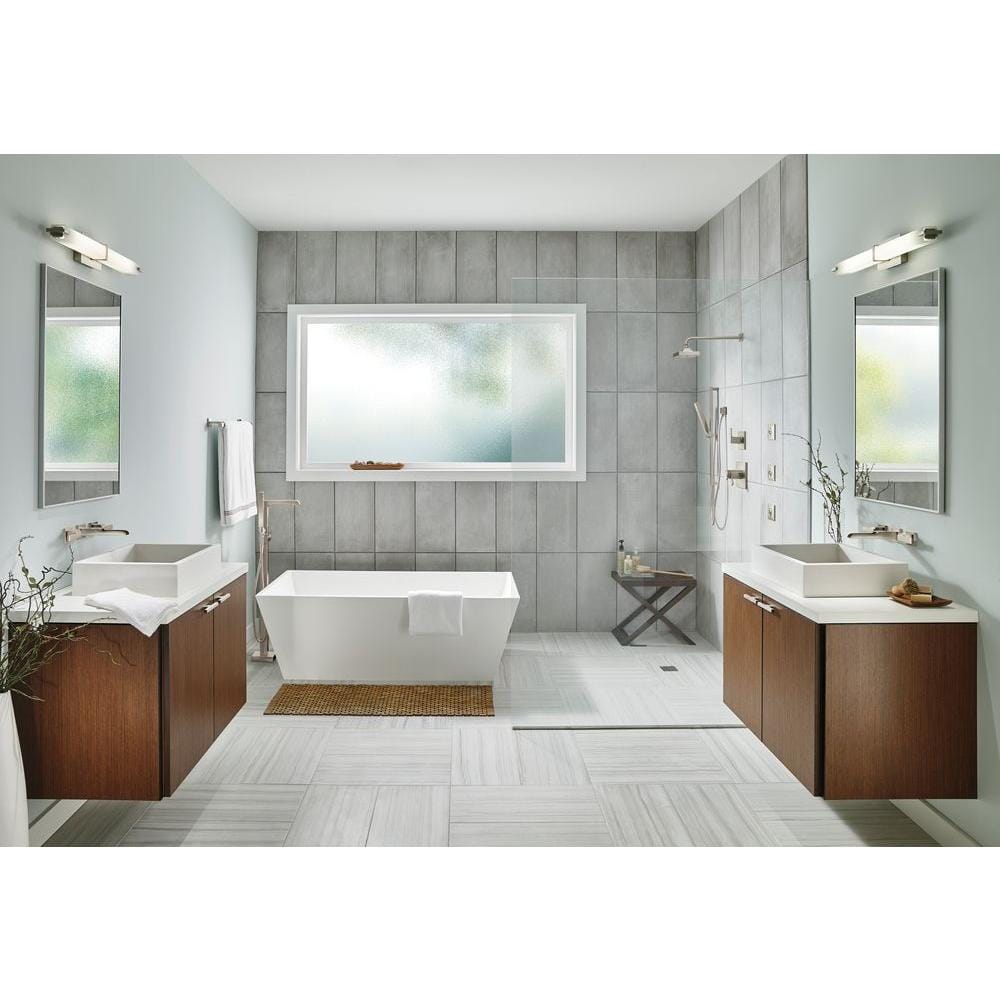 Stainless Steel Wall-Mounted Modern Widespread Faucet