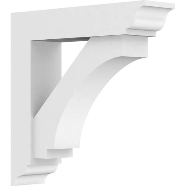 Ekena Millwork Standard Imperial 3 in. W x 12 in. H x 12 in. D Signature Urethane Polyurethane Bracket With Traditional Ends