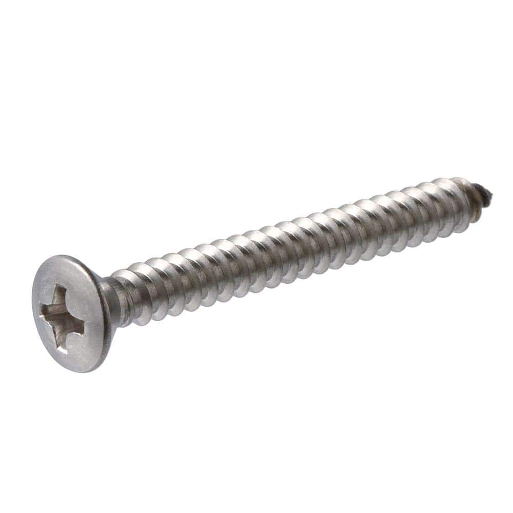 Phillips Oval Head Sheet Metal Screw 316 Stainless Steel #4 x 3/4" Qty 25 