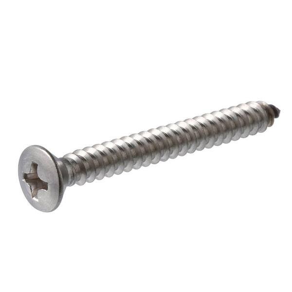 OVAL HEAD SCREWS #8 LENTH 1" PAC OF 25 18-8 STAINLESS 00793 PHILLIPS TAPPING