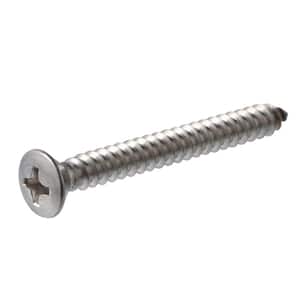 #10 X 1-1/4 in Pack of 100 Grade 18-8 Stainless Steel Prime-Line 9017118 Sheet Metal Screw Flat Head Phillips Self-Tapping 