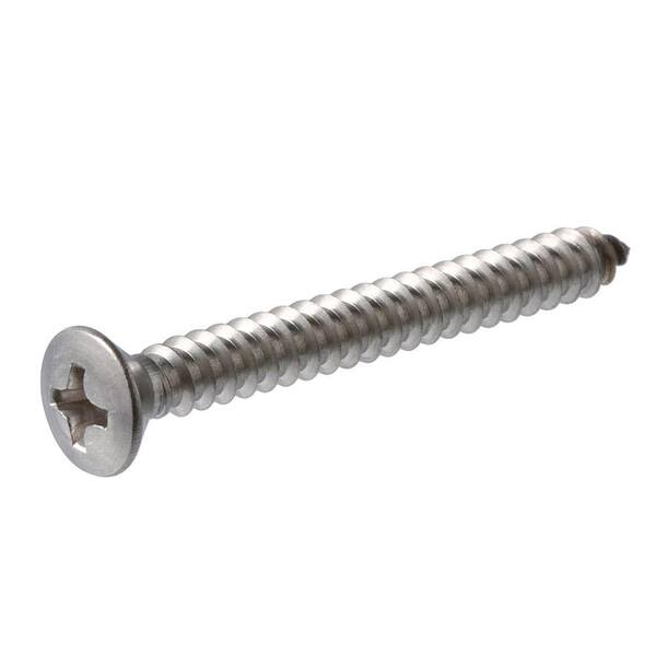 Everbilt #8 1-1/2 in. Phillips Oval-Head Sheet Metal Screws (25-Pack)