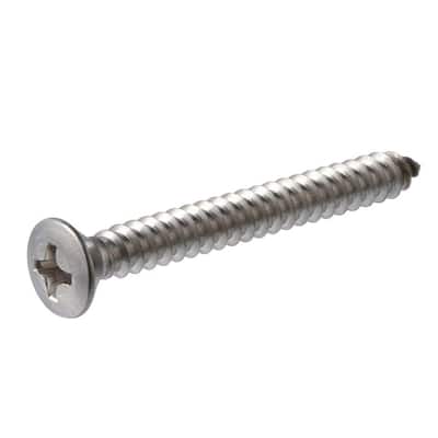 #8 x 3/4 in. Phillips Oval Head Stainless Steel Sheet Metal Screw (50-Pack)
