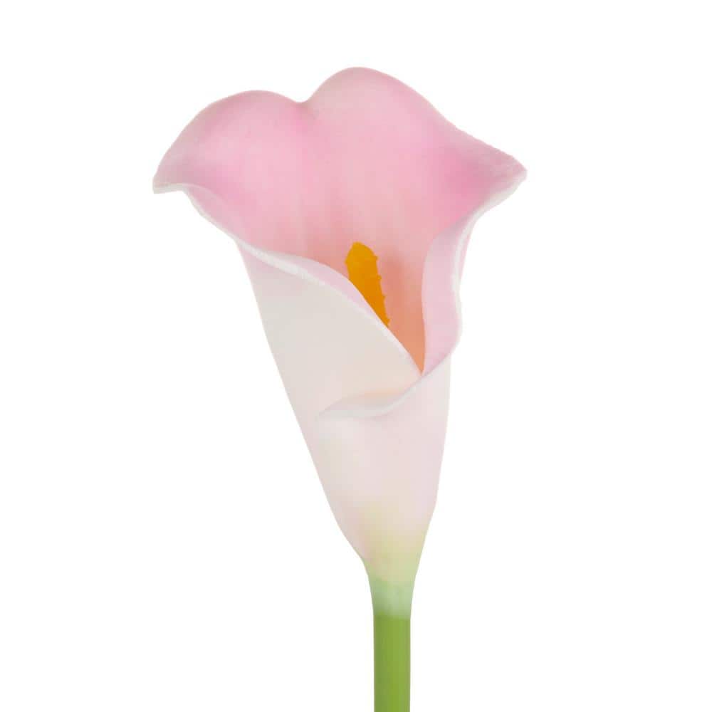 Coral Pink Artificial Lily Floral Arrangement with Tin Wire Stems