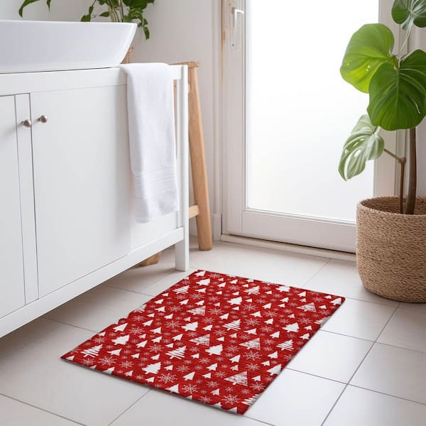 Chantille Machine Washable Indoor/Outdoor Abstract ACN1815 Red 2 ft. x 3 ft. Accent Rug