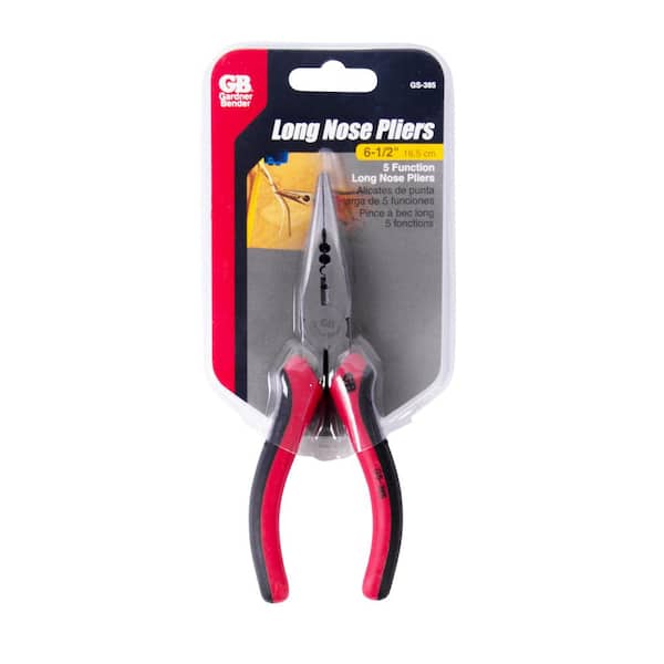 BETA 011680266 - 1168GBM Extra-long bent needle knurled nose pliers with  bi-material handles and industrial finish (multi-pack)