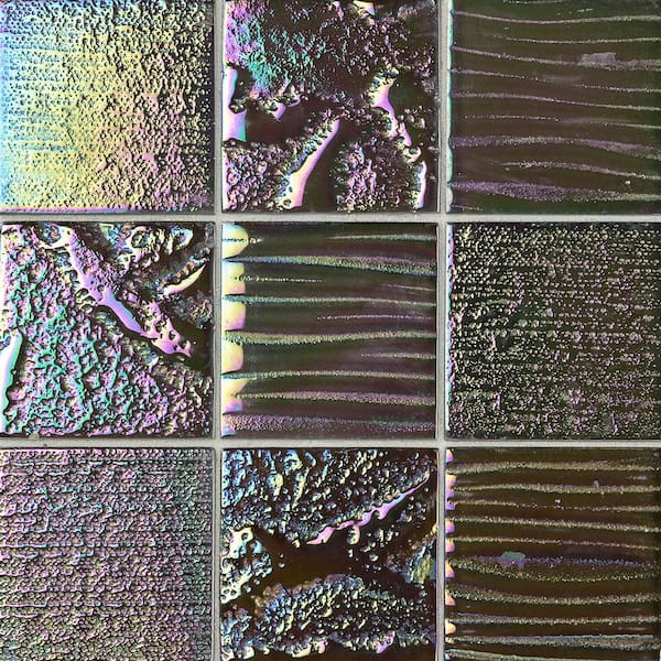 Disco Iridescent, 5/8 x 5/8 - Glass Tile