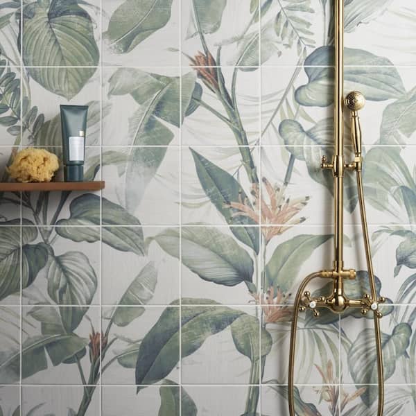 Angela Harris Native Spring 7.87 in. x 7.87 in. Matte Porcelain Floor and Wall Mural Tile (15.49 sq. ft./Case)