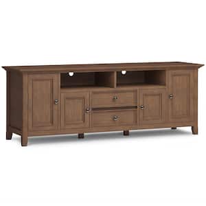 Amherst 72 in. Wide Rustic Natural Aged Brown TV Media Stand Fits TVs up to 80 in.