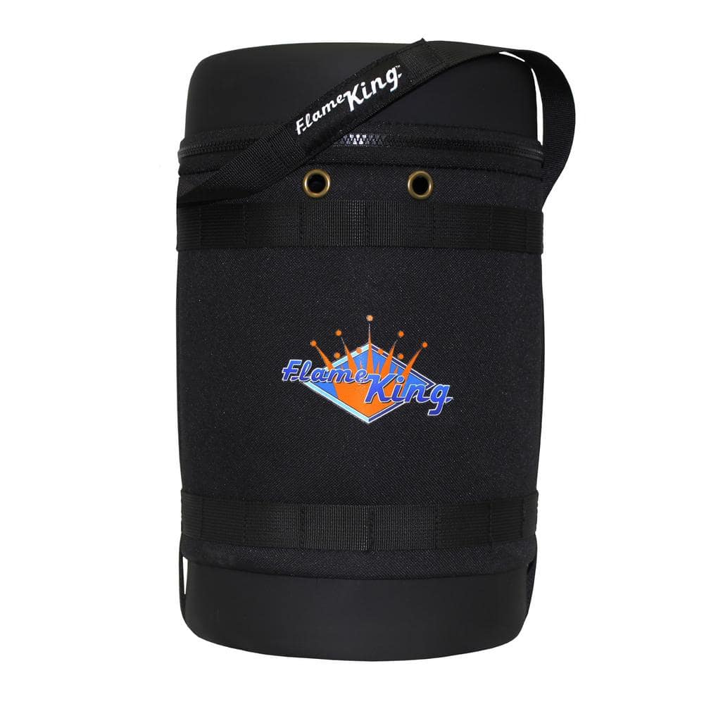 Flame King Gas Hauler for 5 lbs. Propane Tank-Insulated Protective Carry Case, Black