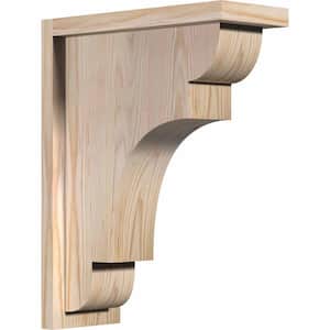 5-1/2 in. x 14 in. x 18 in. Douglas Fir New Brighton Smooth Corbel with Backplate