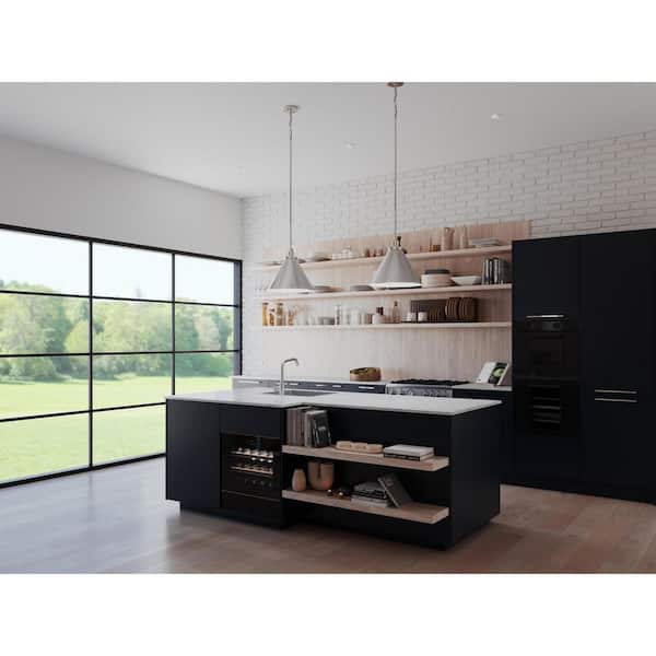 Hinton Collection 16 in. 1-Light Brushed Nickel Pendant with Metal Shade