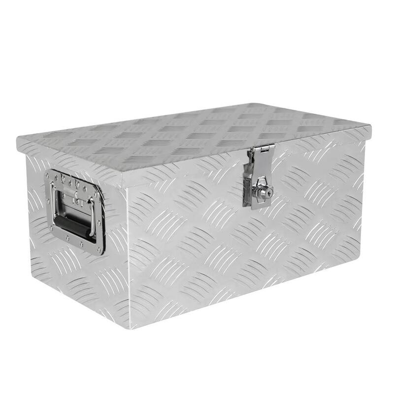 9 Gal. Aluminum Deck Box, Tool Box with Lock Side Handle and Keys