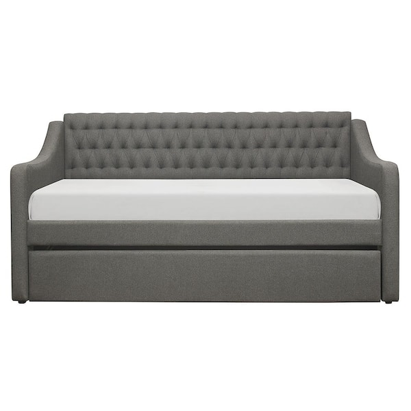 Lazzara Afton Gray Twin Daybed with Pull-Out Trundle