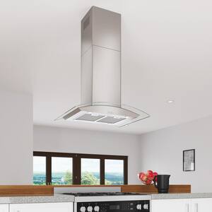 IGCC630 30 in. 620 CFM Convertible Island Glass Canopy Range Hood with LED Lights in Stainless Steel