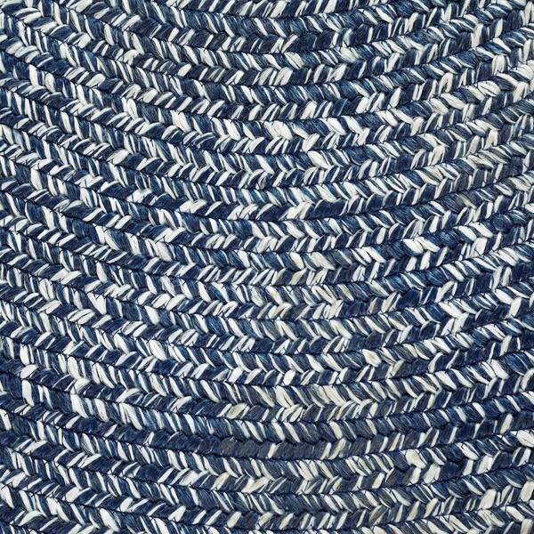 SUPERIOR Braided Denim Blue-White 5 ft. x 8 ft. Reversible Transitional Polypropylene Indoor/Outdoor Area Rug - image 3