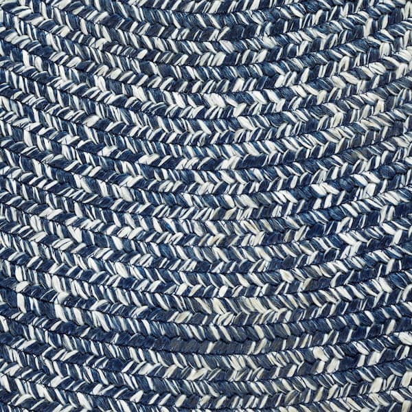 SUPERIOR Braided Denim Blue-White 6 ft. Round Reversible Transitional  Polypropylene Indoor/Outdoor Area Rug 6RUG-BRAIDED-POLY-DBWH - The Home  Depot