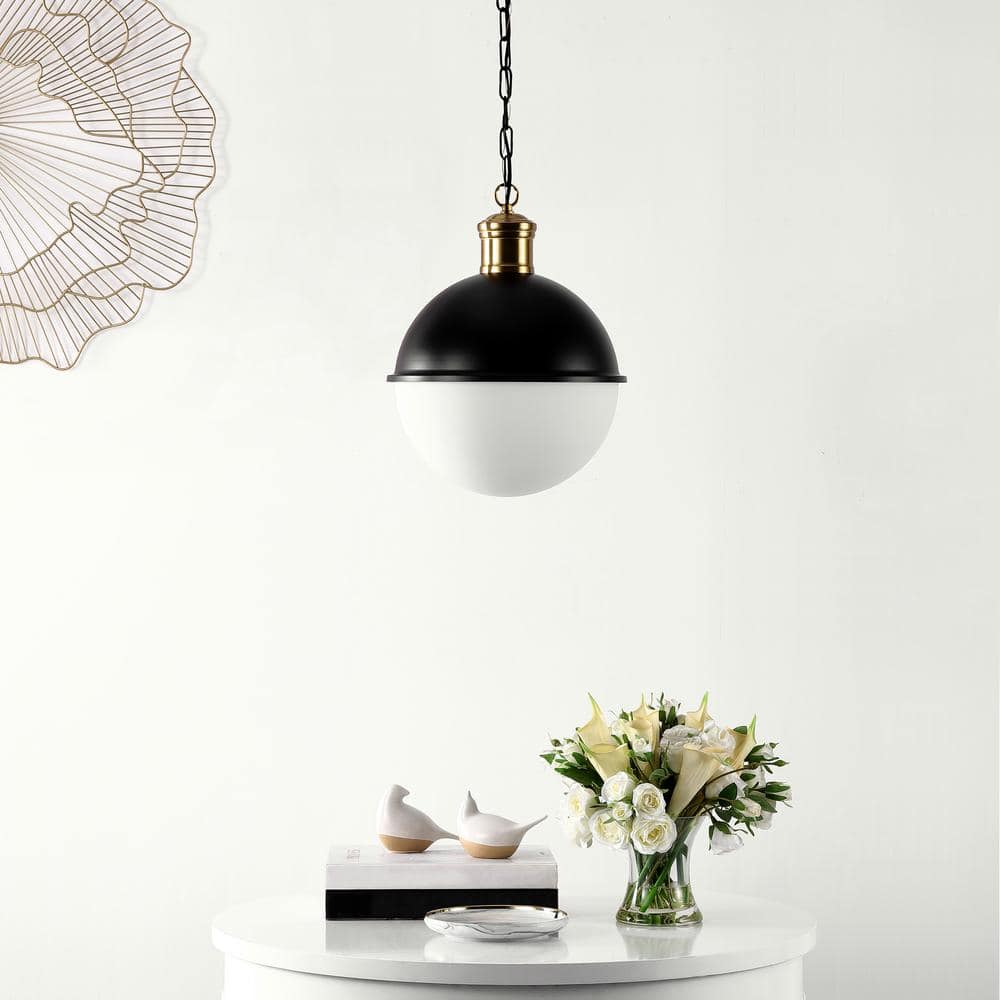 Gold and Gray Glass LED Contemporary Pendant Light