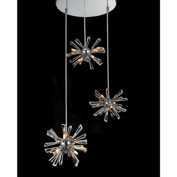 CWI Lighting Flair 12-Light Chrome Chandelier